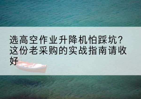 礼泉高空作业升降机厂家推荐-选高空作业升降机怕踩坑？这份老采购的实战指南请收好